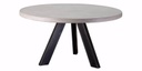 Table Lavezzi béton ronde pieds trépied 1