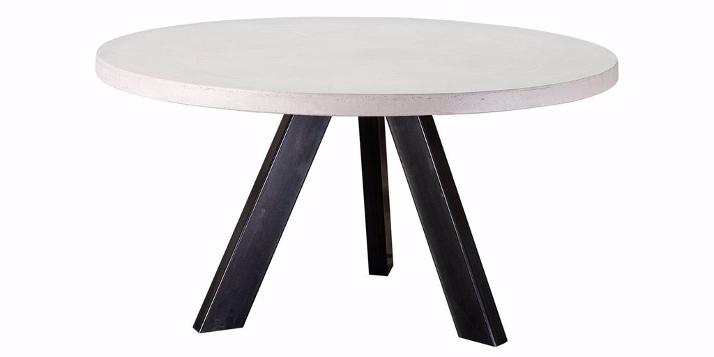 Table Lavezzi béton ronde pieds trépied 3