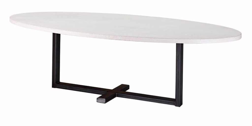 Table Lavezzi béton ovale pieds Arles 2