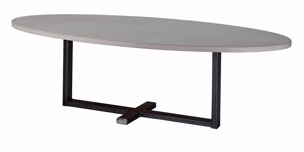 Table Lavezzi béton ovale pieds Arles 3