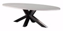 Table Lavezzi béton ovale pieds XX 1