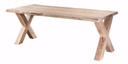 Table Paloma chêne live edge pieds X bois 1