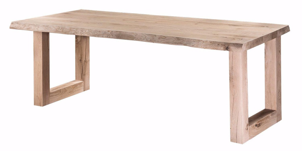 Table Paloma chêne live edge pieds U bois 1