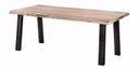 Table Paloma chêne live edge pieds non parallèles 1