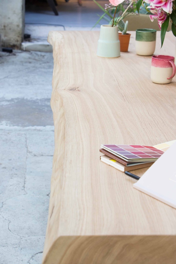 Table Paloma chêne live edge pieds felix 5