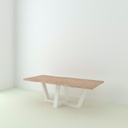 Table Paloma chêne live edge pieds W 1