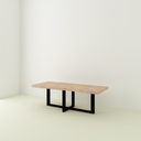 Table Paloma chêne live edge pieds W droit 1