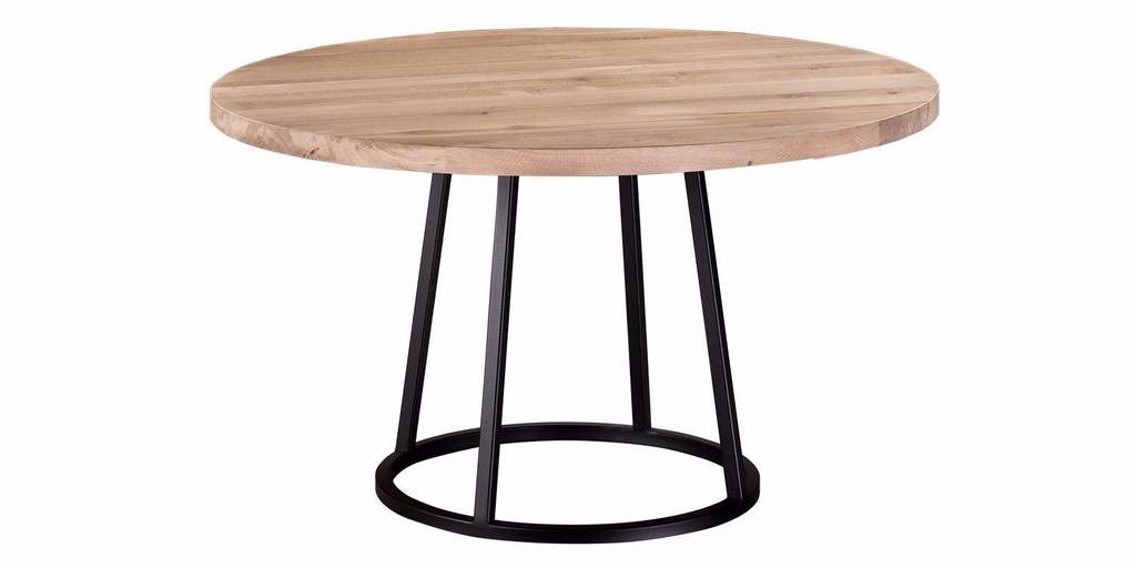 Table Pampelonne chêne pieds O rond 1