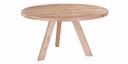 Table Pampelonne chêne pieds trépied bois 1