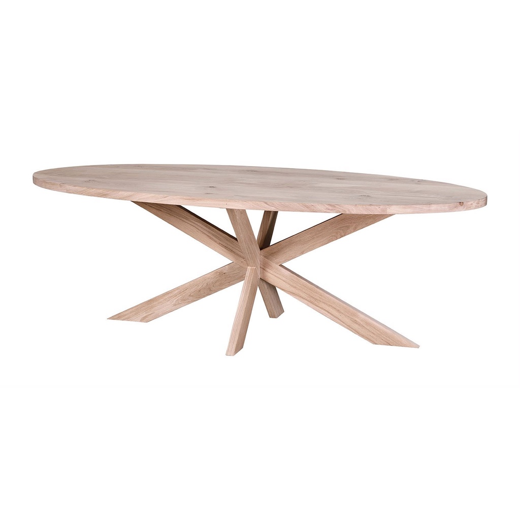 Table Porquerolles chêne pieds XX bois 2