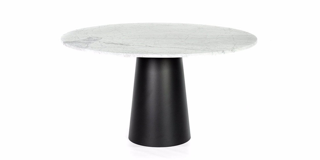 Table Marbre de carrare ronde pieds rond full 1