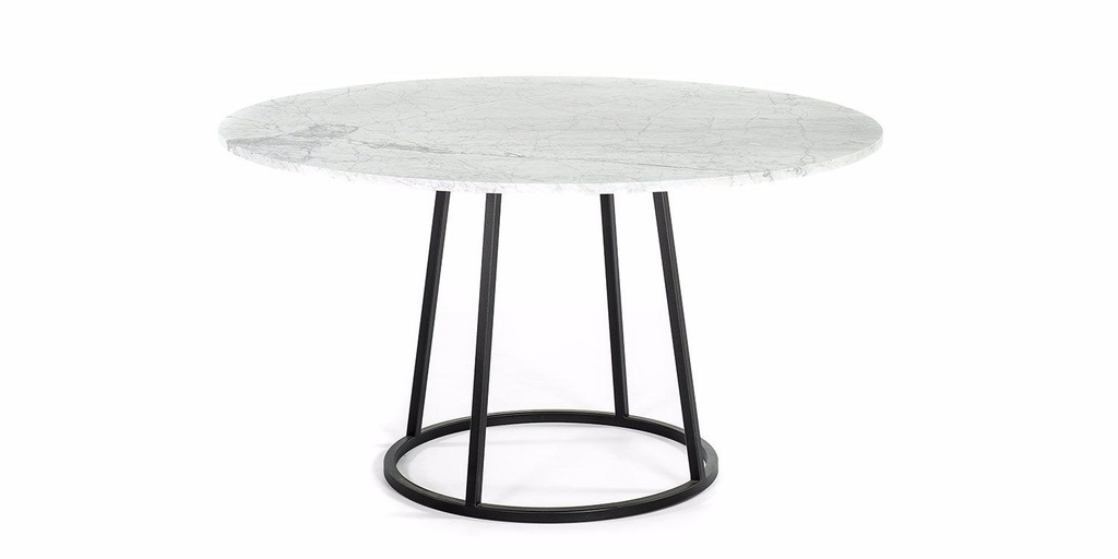 Table Marbre de carrare ronde pieds O rond 1