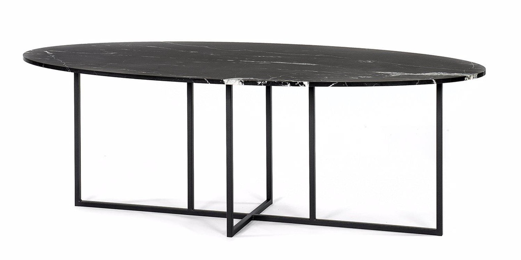 Table Marbre de carrare ovale pieds Felix 2