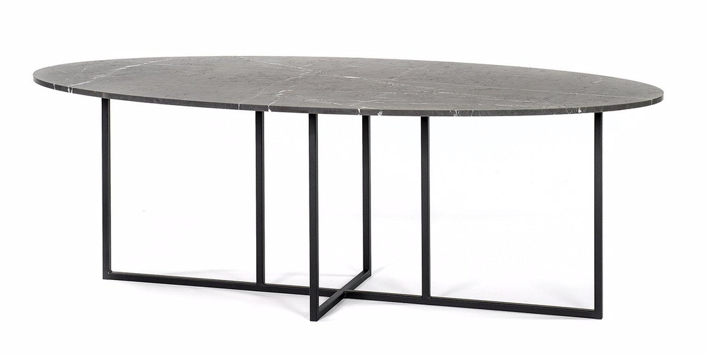 Table Marbre de carrare ovale pieds Felix 3