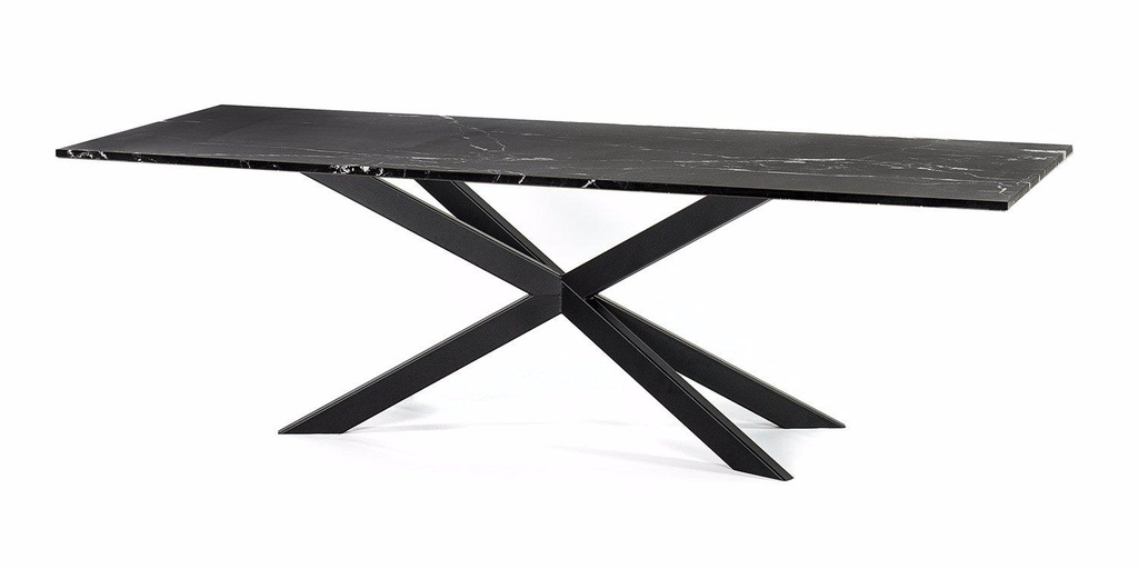 Table Marbre de carrare pieds croix 2