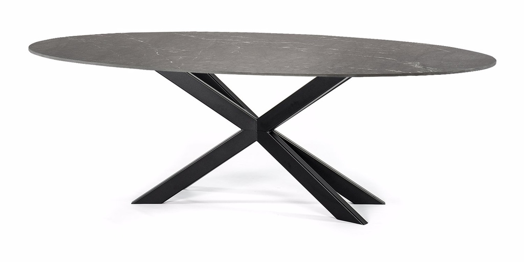 Table Céramique Ovale pieds Croix 5