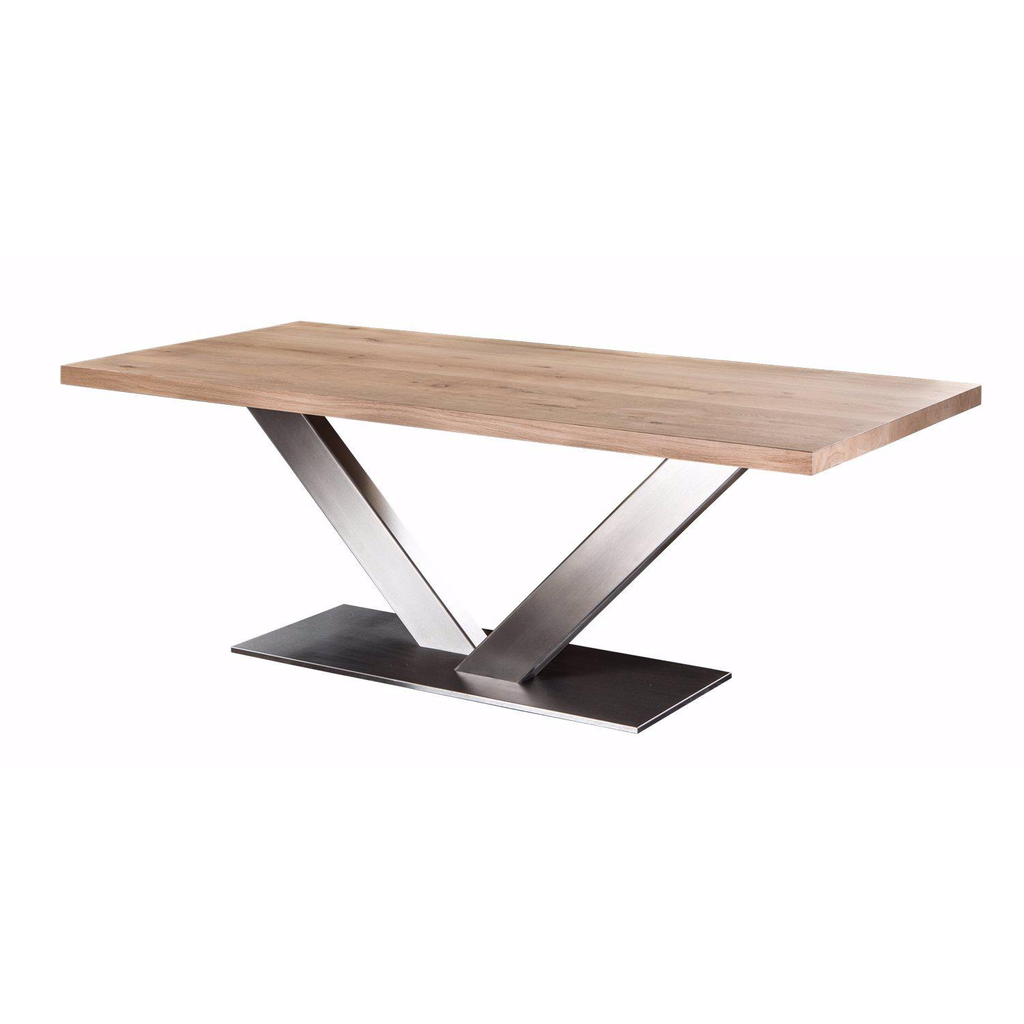 Table Cassis pieds V carré inox 1