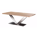 Table Cassis pieds V carré inox 1