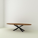 Table Bonifacio ovale pieds croix 1