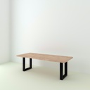 Table Paloma chêne live edge pieds U 1