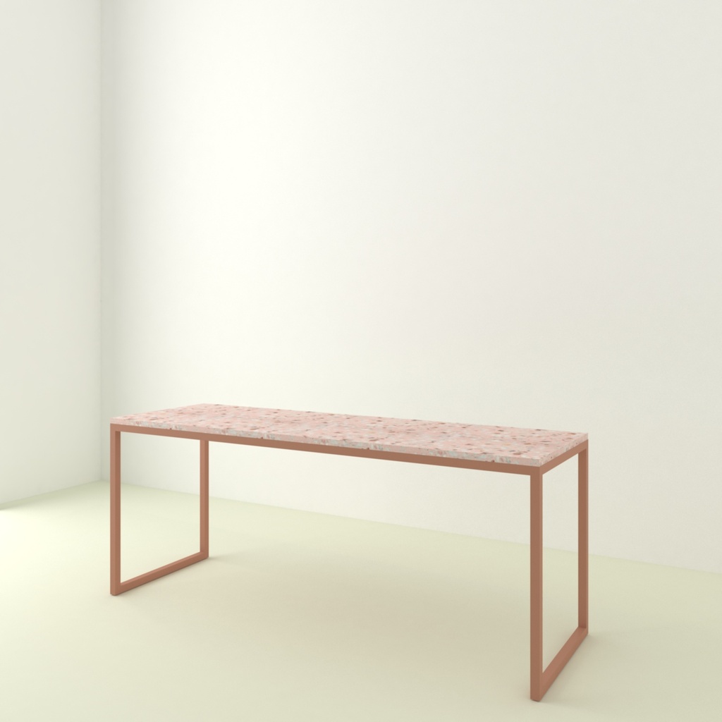 Table Flamingo individuelle haute en terrazzo 1