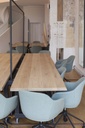 Table Guinguette modulable en chêne live edge 1