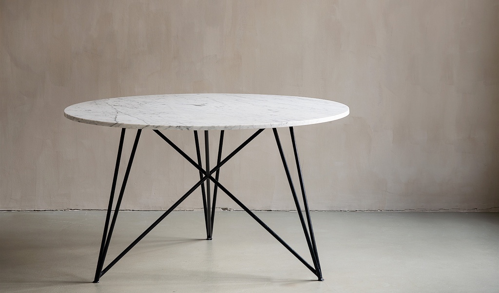 Table Berlin Ronde Marbre Blanc