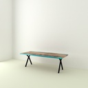 Table Indiana Orme Et Résine pieds Lachaud