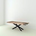 Table Wild Résine Epoxy pieds Croix