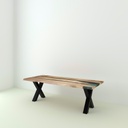 Table Wild Résine Epoxy pieds X