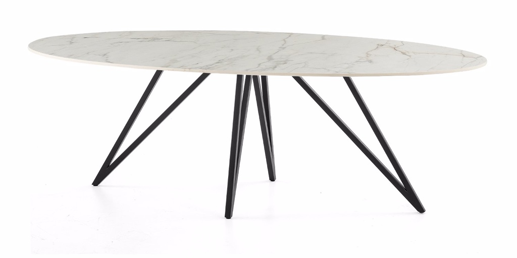 Table Céramique Ovale pieds Chanel