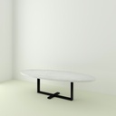 Table Lavezzi Béton Ovale pieds Arles