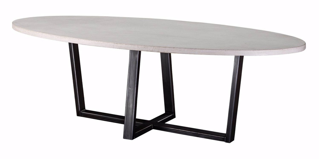 Table Lavezzi Béton Ovale pieds W