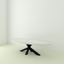 Table Lavezzi Béton Ovale pieds XX