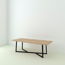 Table Paloma chêne live edge pieds asymétriques