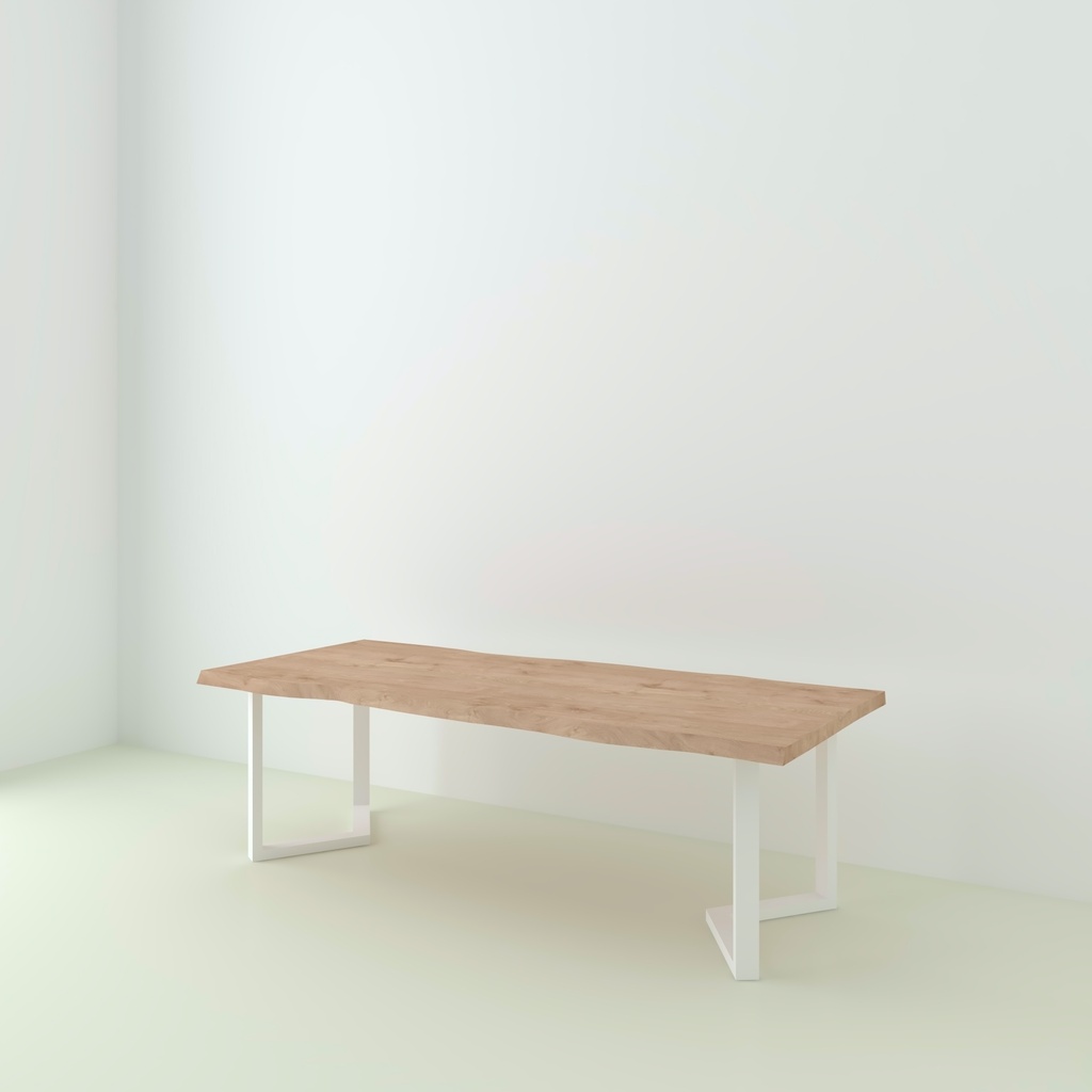 Table Paloma Chêne Live Edge pieds Chevron