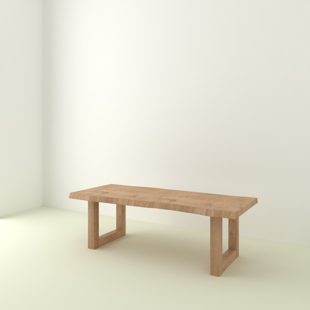 Table Paloma Chêne Live Edge pieds U Bois