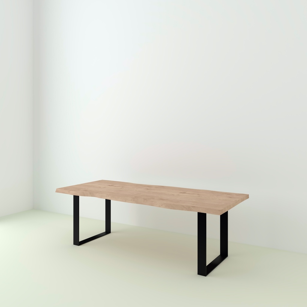 Table Paloma Chêne Live Edge pieds U Plat