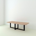 Table Paloma Chêne Live Edge pieds W Droit