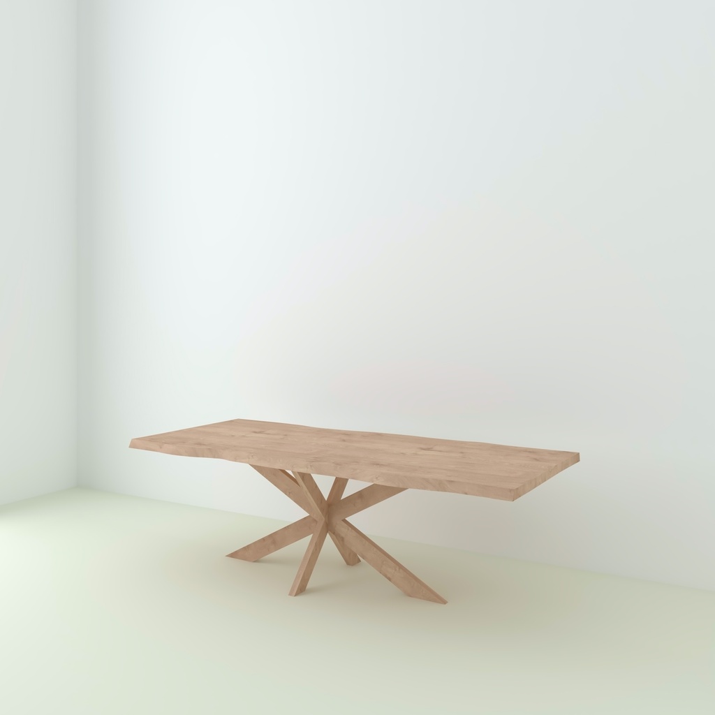 Table Paloma Chêne Live Edge pieds XX Bois