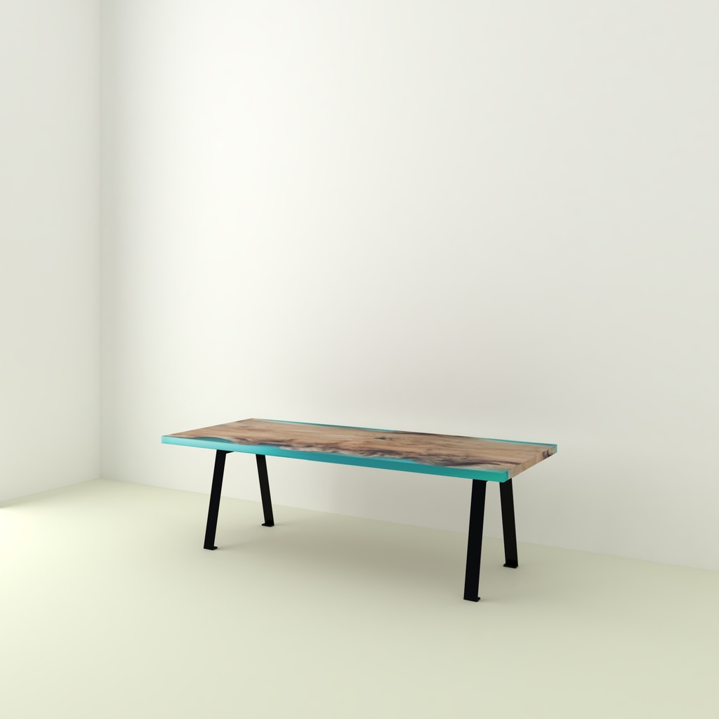 Table Indiana Orme Et Résine pieds Scandinave A