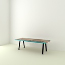 Table Indiana Orme Et Résine pieds Scandinave A