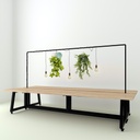 Table Guinguette Modulable En Chêne Live Edge