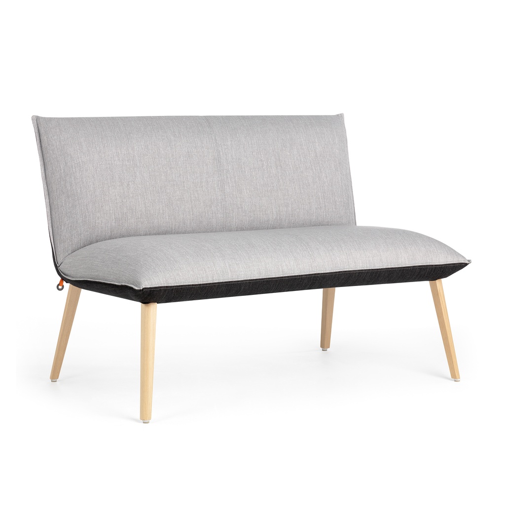 Banquette Soft Bicolore Pied En Bois
