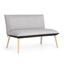 Banquette Soft Bicolore Pied En Bois