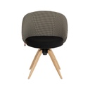 Chaise Neo Bicolore Avec Accoudoirs Pied 360° En Bois