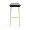 Tabouret Soft Bicolore 82 Pied En Bois