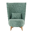 Fauteuil Bolero Dossier Haut Pied En Bois