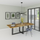 Table Arya pieds W droit