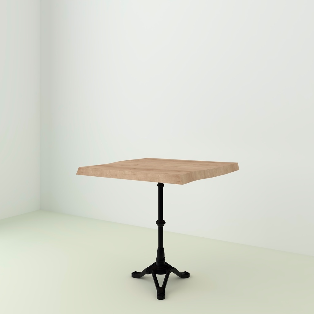 Table Bistrot Chêne Live Edge pieds Classique 3 pieds